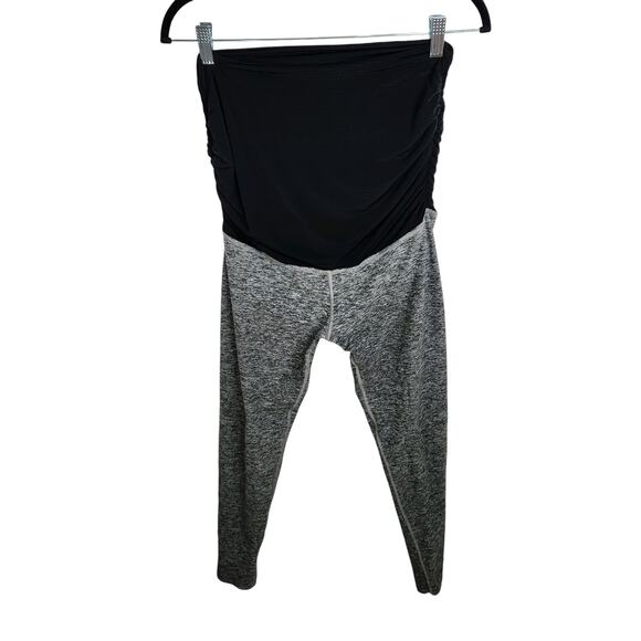 Beyond the Bump Black and Gray Maternity Leggings - Picture 1 of 8